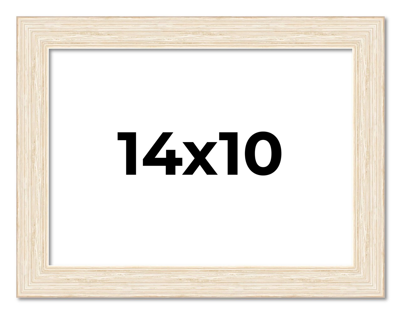 14x10 Wide Barnwood Picture Frame with UV-Resistant Acrylic & Acid Free Backing, Available in 6 Paint Finishes - Grey, Brown, White, and Black